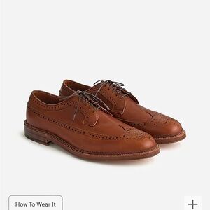 J Crew Alden® for J.Crew longwing bluchers in tobacco 18582